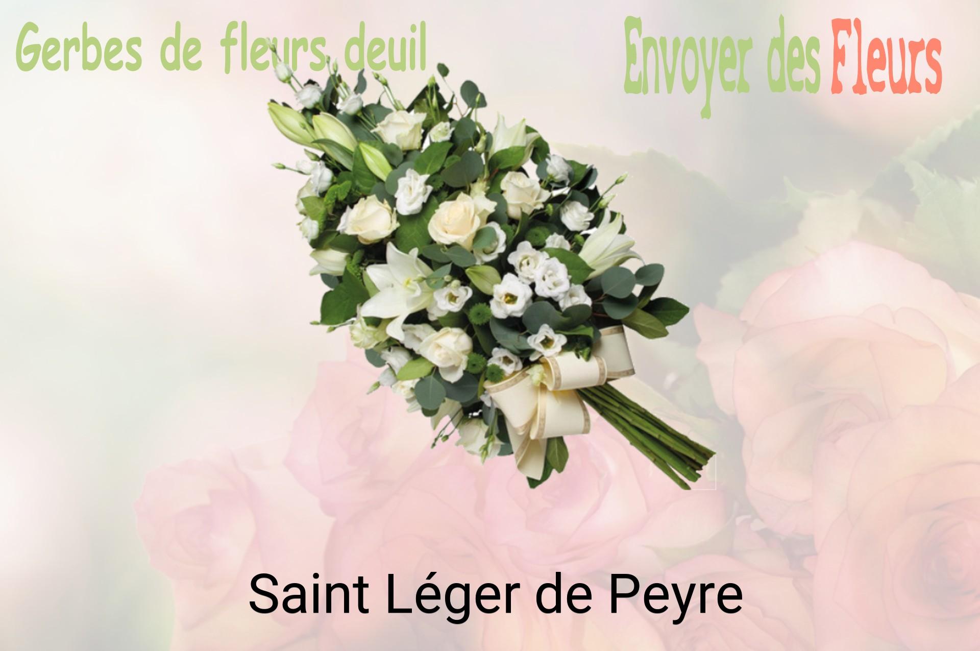 Gerbe de fleurs de deuil livrée à Saint-Léger-de-Peyre